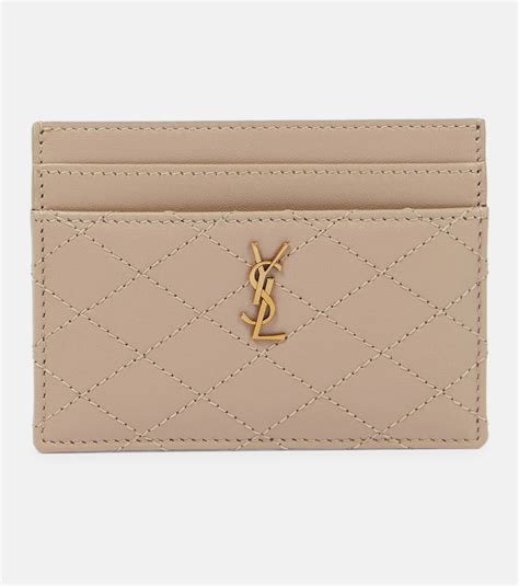 ysl gaby card holder|Saint Laurent Gaby Quilted Zip Leather Card Case .